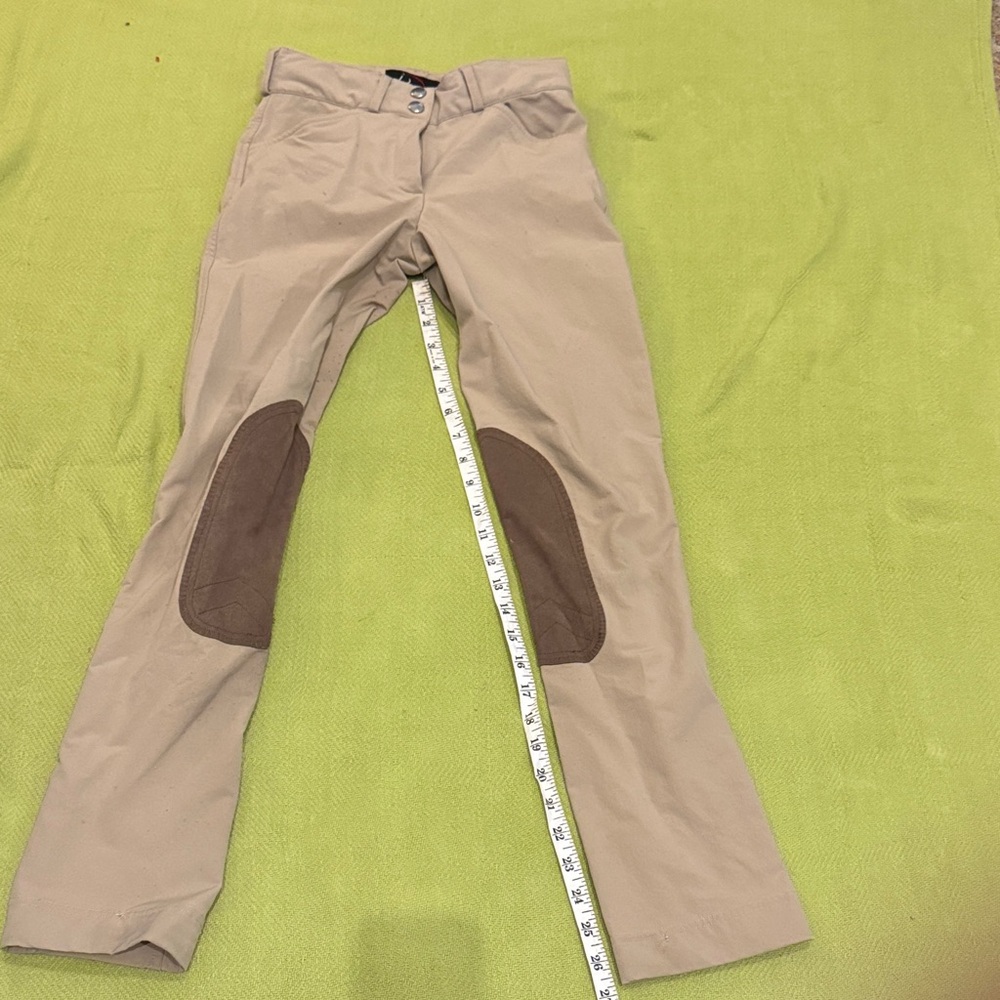 Girls HKM Equestrian Tan Riding Jods Size 11-13